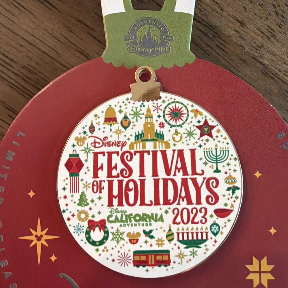 Disney Pins California Adventure DCA 2023 Festival of Holidays Ornament Pin New